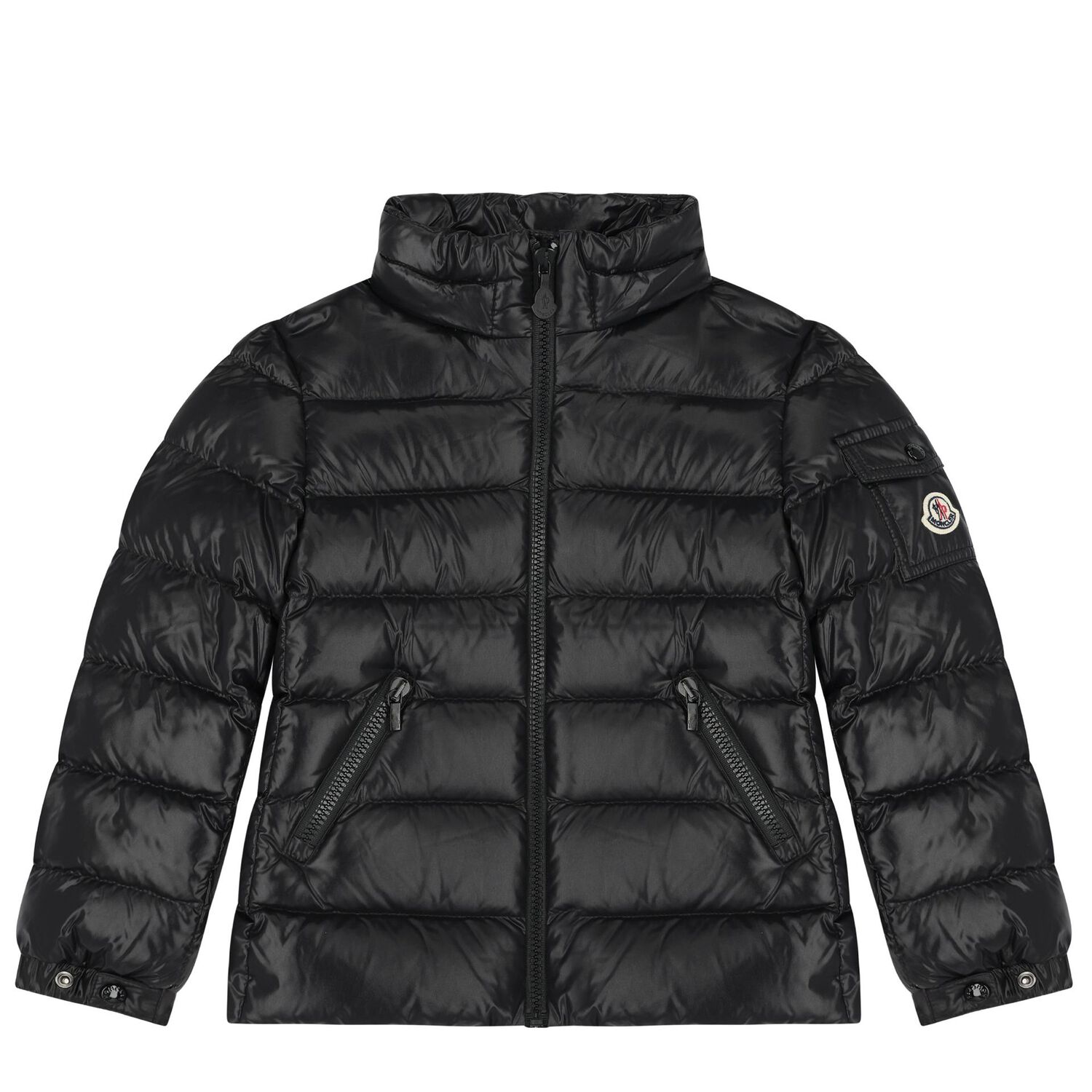 Girls Black Bady Down Puffer Jacket, 1, hi-res