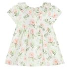 Younger Girls Ivory Floral Dress, 1, hi-res