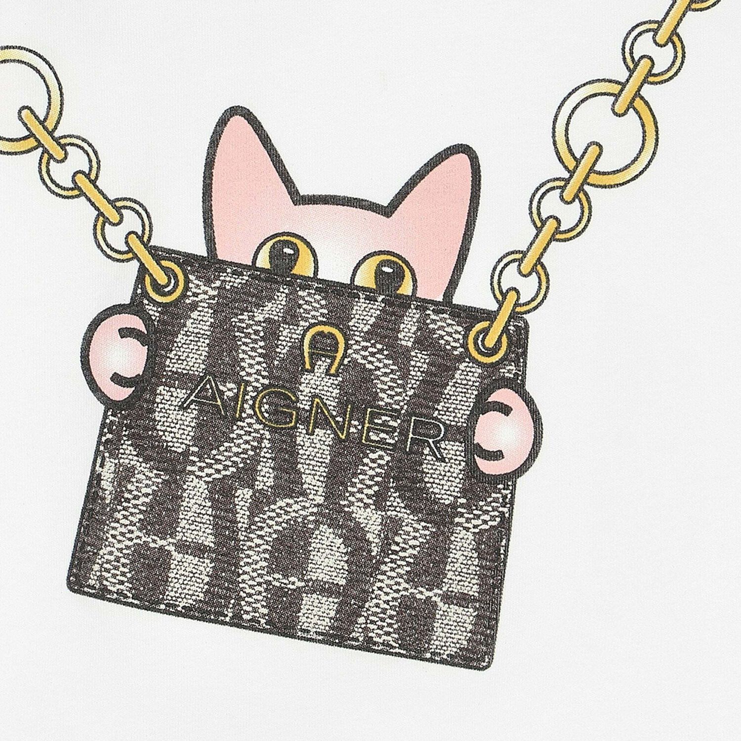 Girls White Bag T-Shirt, 1, hi-res image number null