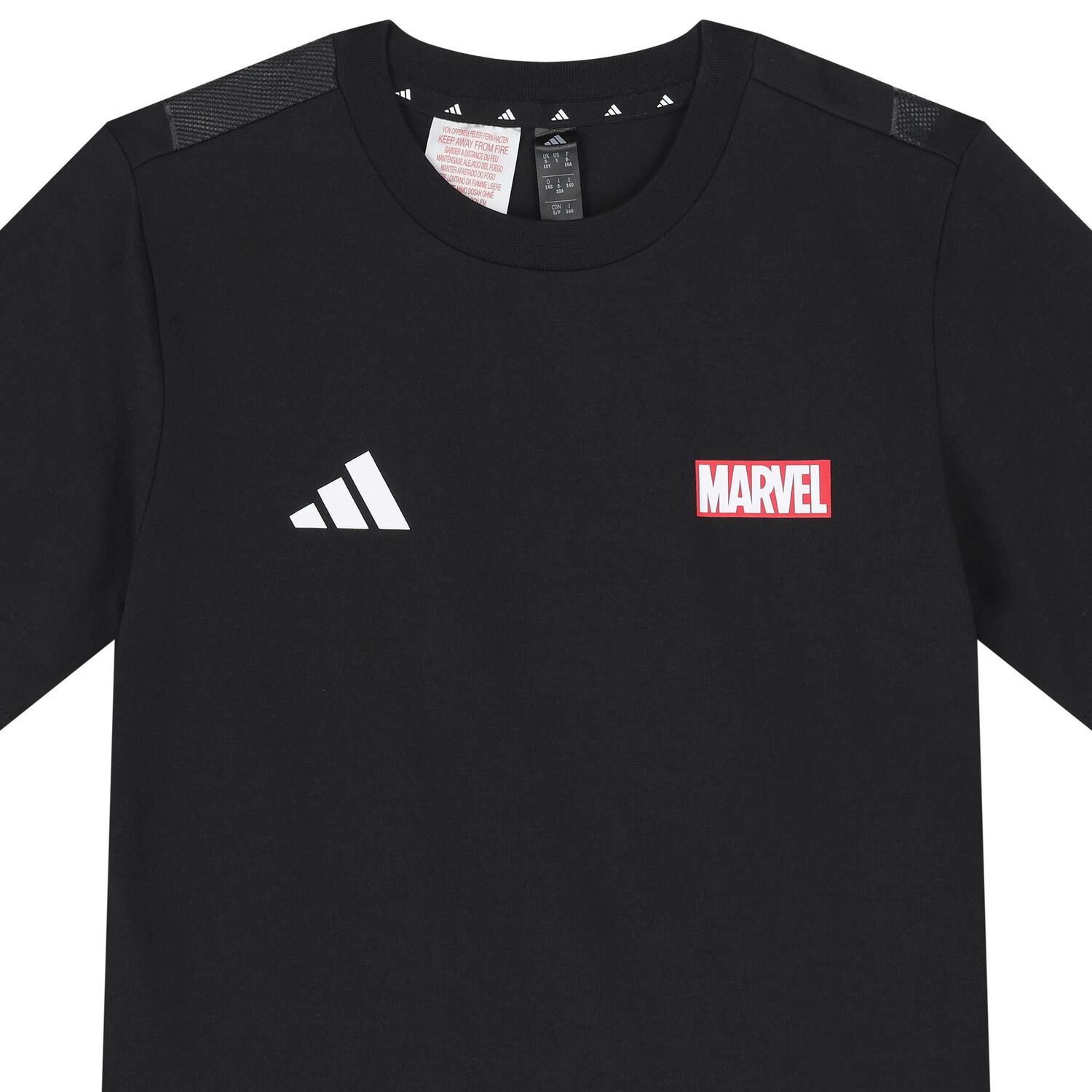 Boys Black Logo Marvel T-Shirt, 1, hi-res