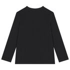 Boys Black & Grey Cotton Logo Long Sleeve Top( 2-Pack ), 2, hi-res