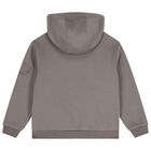 Boys Beige & Black Hooded Top, 2, hi-res