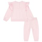 Younger Girls Pink Tracksuit, 1, hi-res