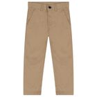 Boys Beige Trousers, 1, hi-res