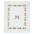 Girls White Bow Baby Blanket, 1, hi-res
