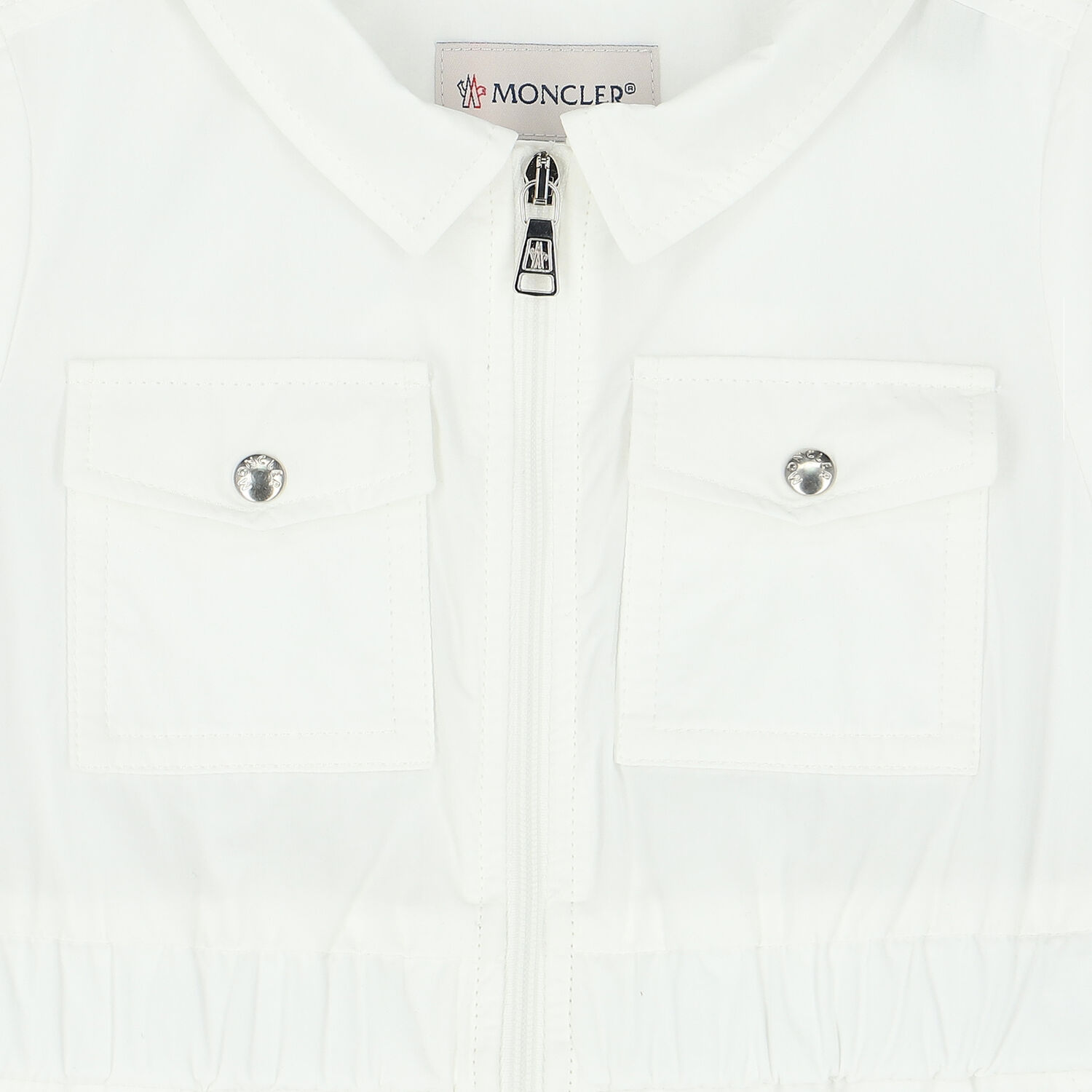 Younger Girls White Logo Dress, 1, hi-res