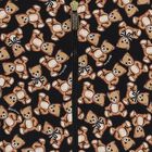 توب بنات هودى بسحاب بطبعه تيدى بير باللون الاسود , 1, hi-res