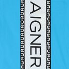 تيشيرت أولاد بالشعار باللون الأزرق, 3, hi-res