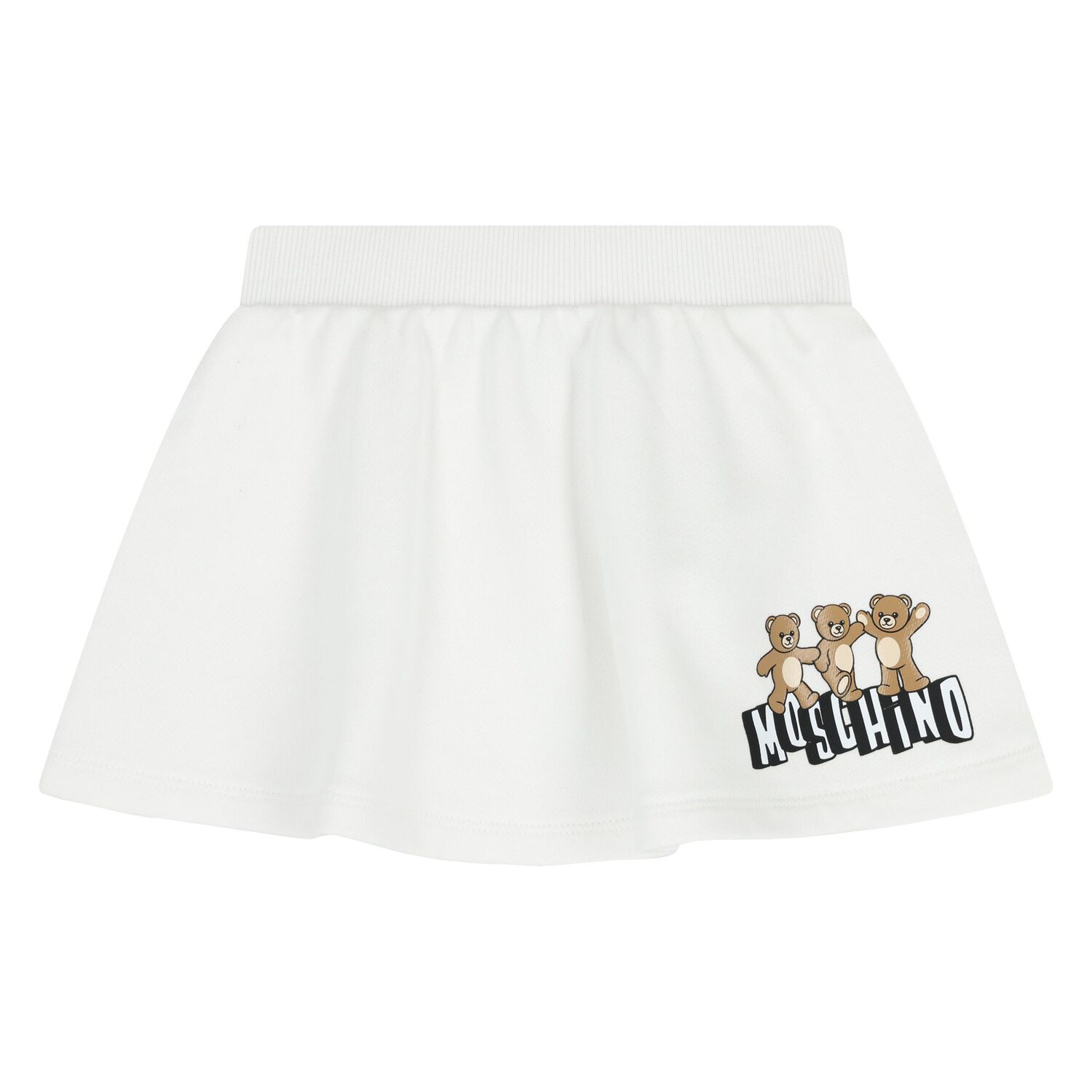 Younger Girls Pink & White Teddy Bear Logo Skirt Set, 2, hi-res