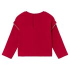 Younger Girls Red Pastry Long Sleeve Top, 1, hi-res
