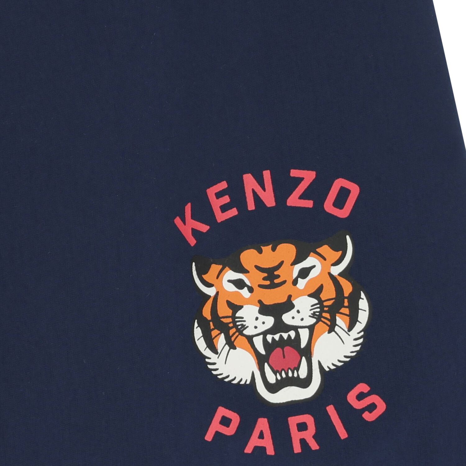 Boys Navy Blue Tiger Logo Swim Shorts, 1, hi-res