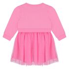 Baby Girls Pink Logo Tulle Dress Set, 2, hi-res