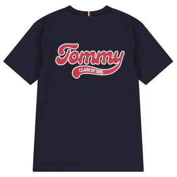 Boys Navy Blue Logo T-Shirt