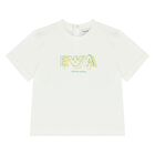Younger Boys White & Blue T-Shirts ( 2 Pack ), 1, hi-res