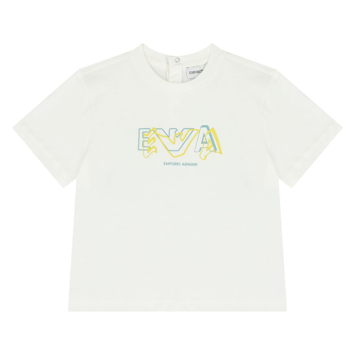 Younger Boys White & Blue T-Shirts ( 2 Pack ), 1, hi-res