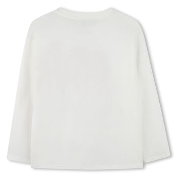 Ivory Boke Flower Logo Long Sleeve Top