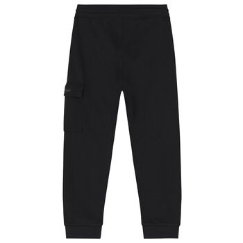 Boys Black Logo Joggers