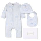 Baby Boys Blue Tiger Logo Romper Gift Set, 1, hi-res