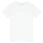 Boys White Logo T-Shirt, 1, hi-res