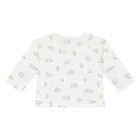 طقم هدايا بدلة أطفال وقبعة بطبعه  دب باللون العاجي والأزرق, 3, hi-res