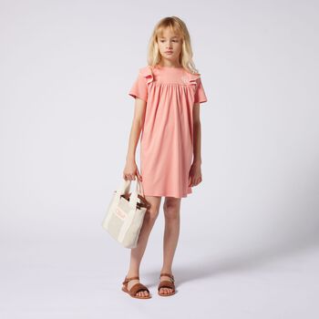 Girls Beige Logo HandBag