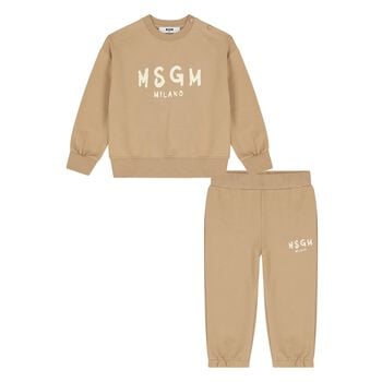 Younger Beige Logo Tracksuit