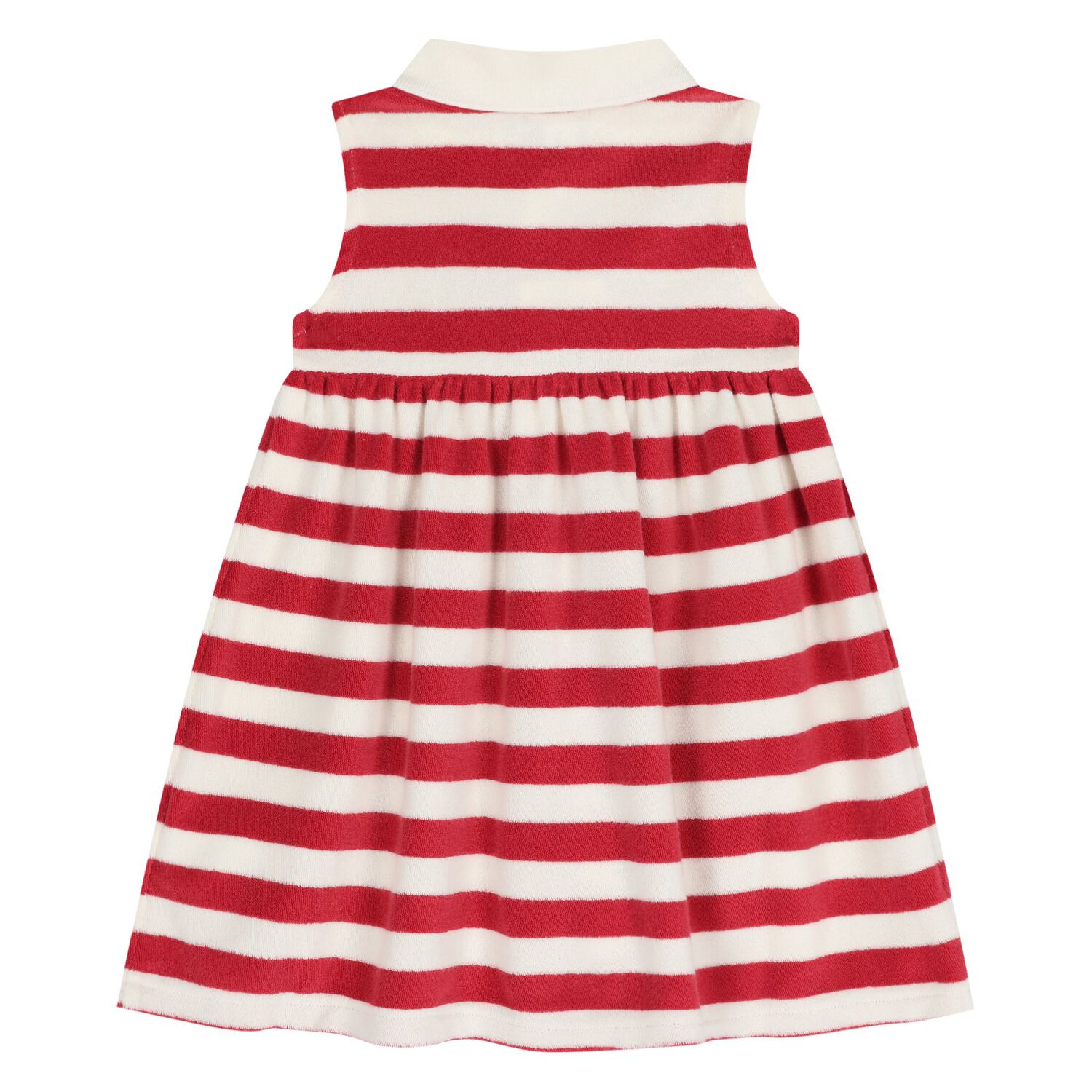 Baby Girls Ivory & Red Striped Dress Set, 1, hi-res