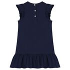 Baby Girls Navy Blue Polo Bear Dress Set, 1, hi-res