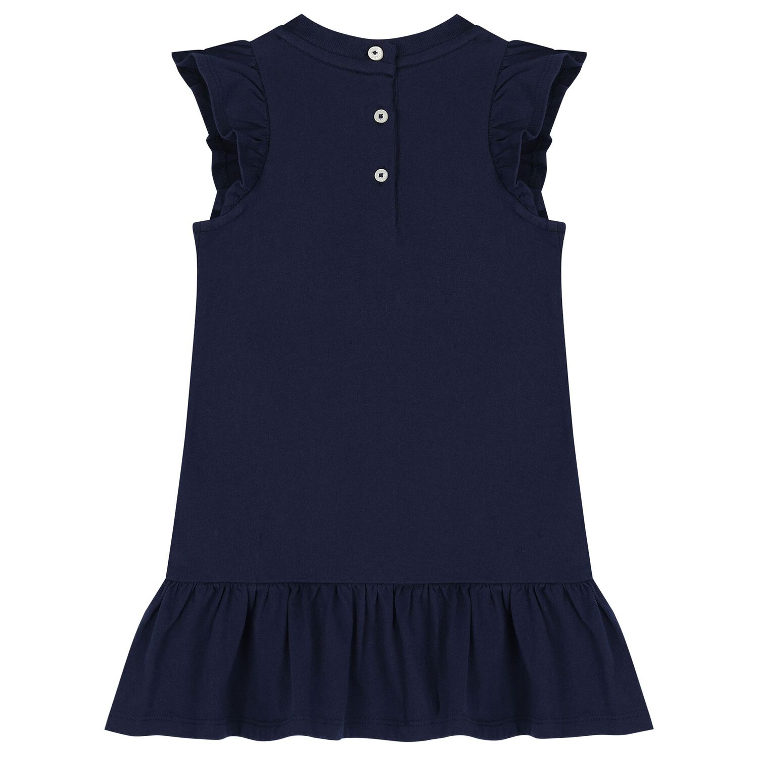 Baby Girls Navy Blue Polo Bear Dress Set, 1, hi-res
