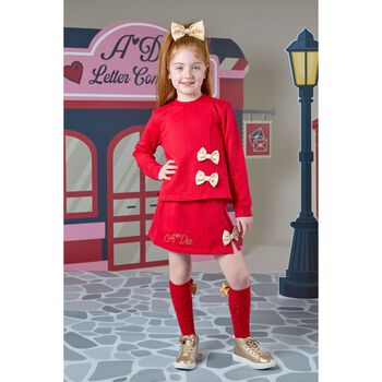 Girls Gold Bow Trainers