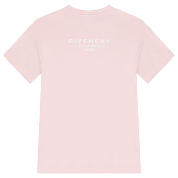 فستان تي شيرت وردي اللون بشعار للبنات