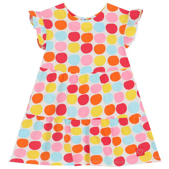 Girls White Polka Dot Dress