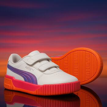 Younger Girls White Carina Trolls Trainers