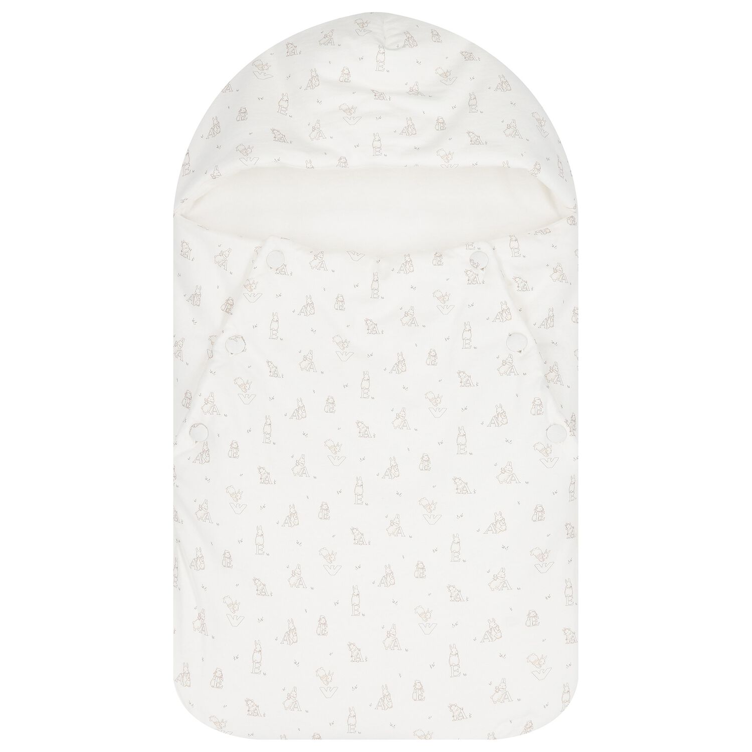 مدس الطفل باللون  العاجي مع الأبجدية والأرنب, 2, hi-res