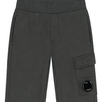 Boys Khaki Green Logo Joggers