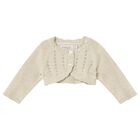 Baby Girls Gold Knitted Cardigan, 1, hi-res