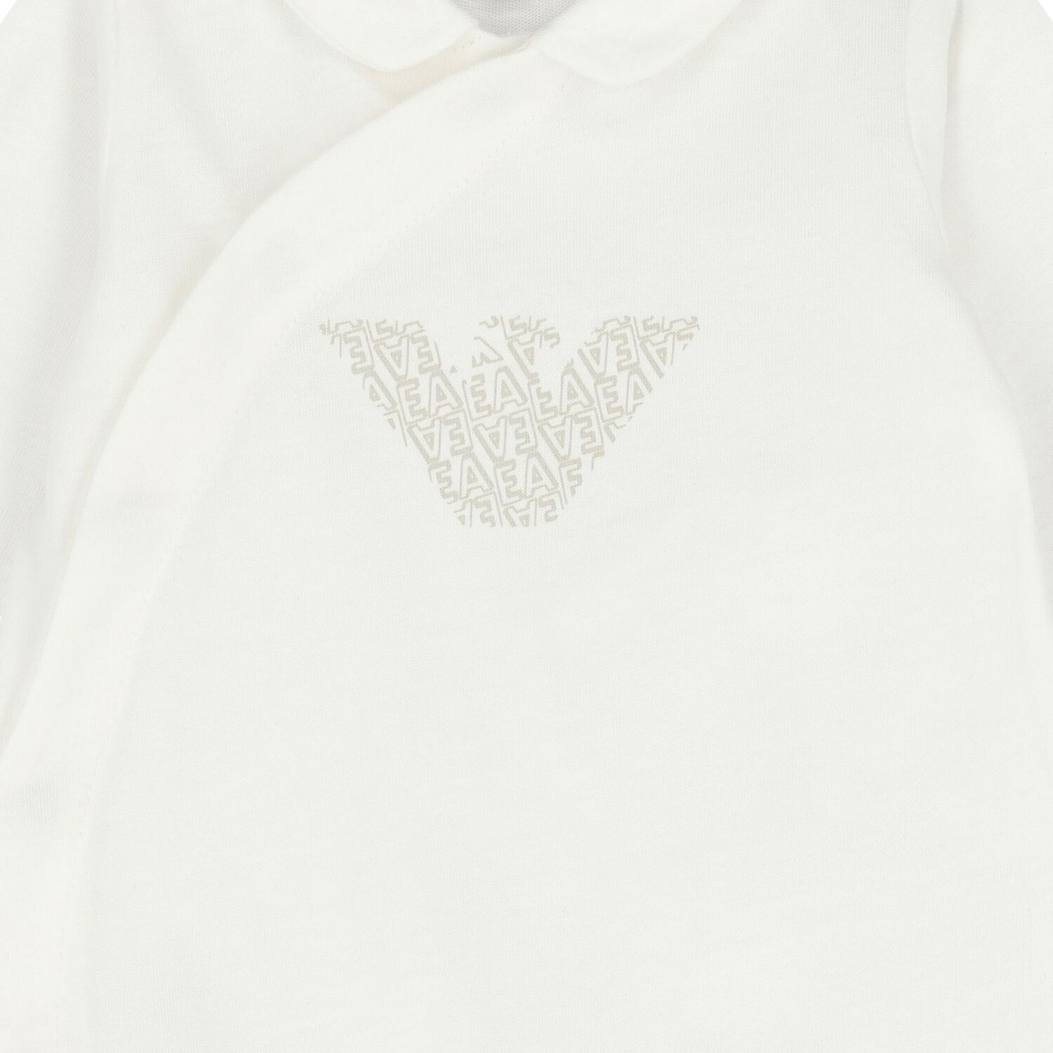 White Logo Babygrow, 2, hi-res