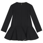 Girls Black Logo Scuba Dress, 1, hi-res