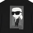 توب أولاد بأكمام بالشعار باللون الأسود, 2, hi-res