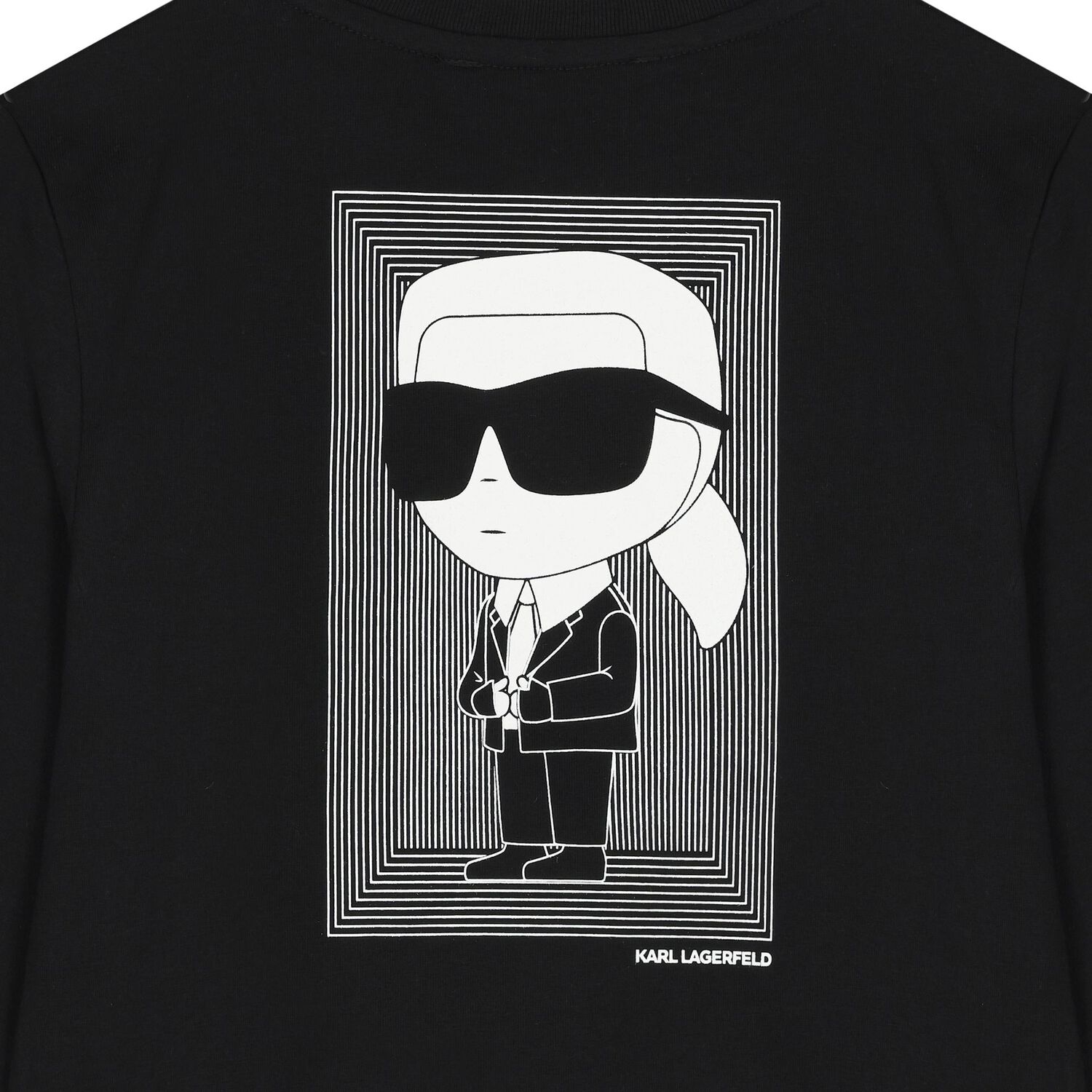 توب أولاد بأكمام بالشعار باللون الأسود, 2, hi-res