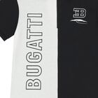 Younger Boys White & Black Logo Polo Shirt, 1, hi-res