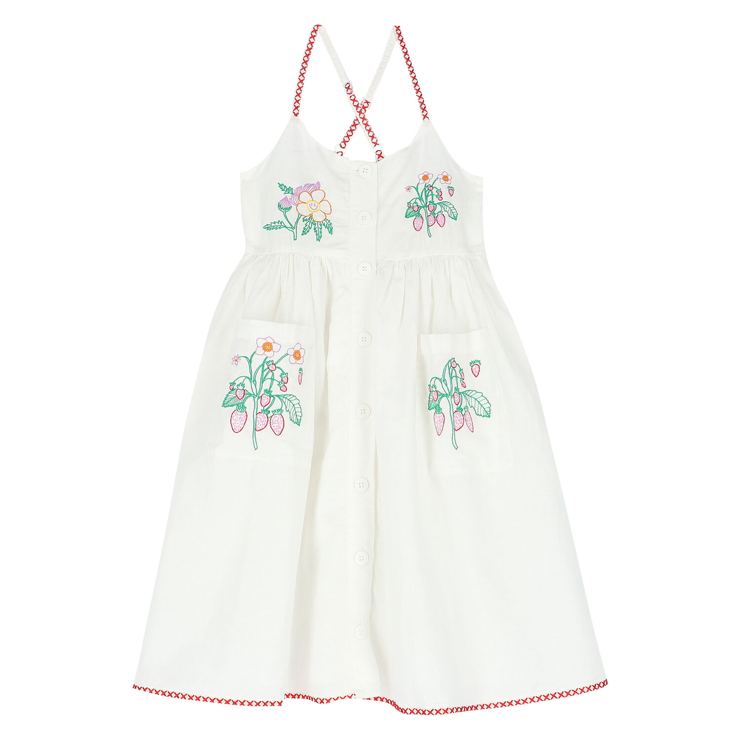 فستان قطن باللون الأبيض, 1, hi-res