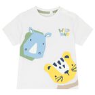 طقم شورت باللون  أبيض وأزرق للأولاد , 1, hi-res