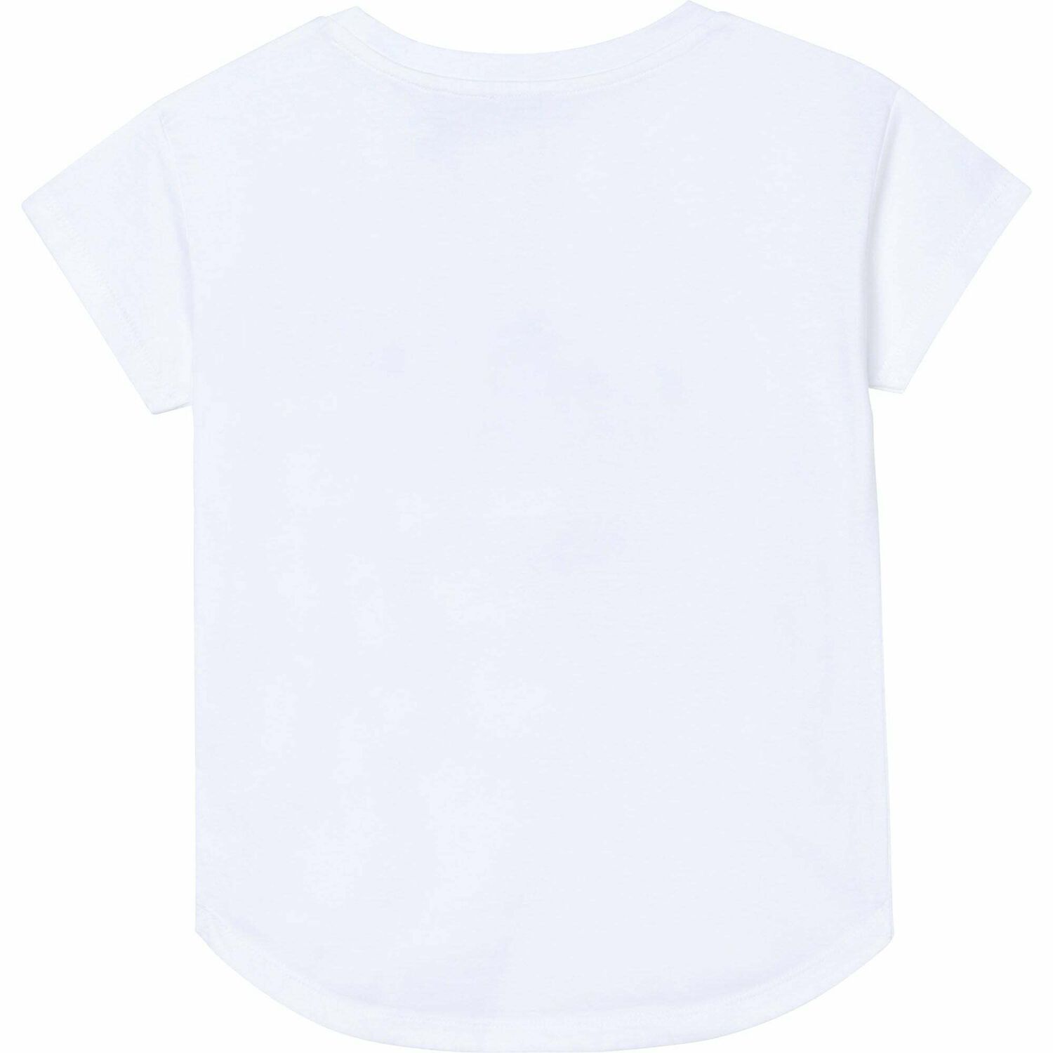 Girls White Logo T-Shirt, 1, hi-res
