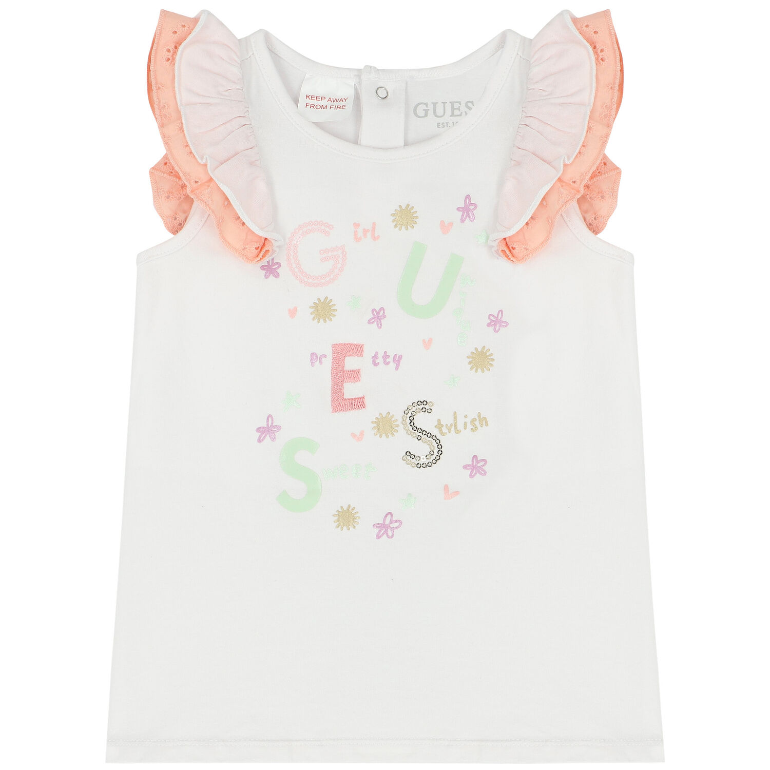 طقم بنات ليغنز باللون الأبيض والوردي, 1, hi-res