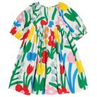 Girls Multi-Coloured Floral Dress, 1, hi-res