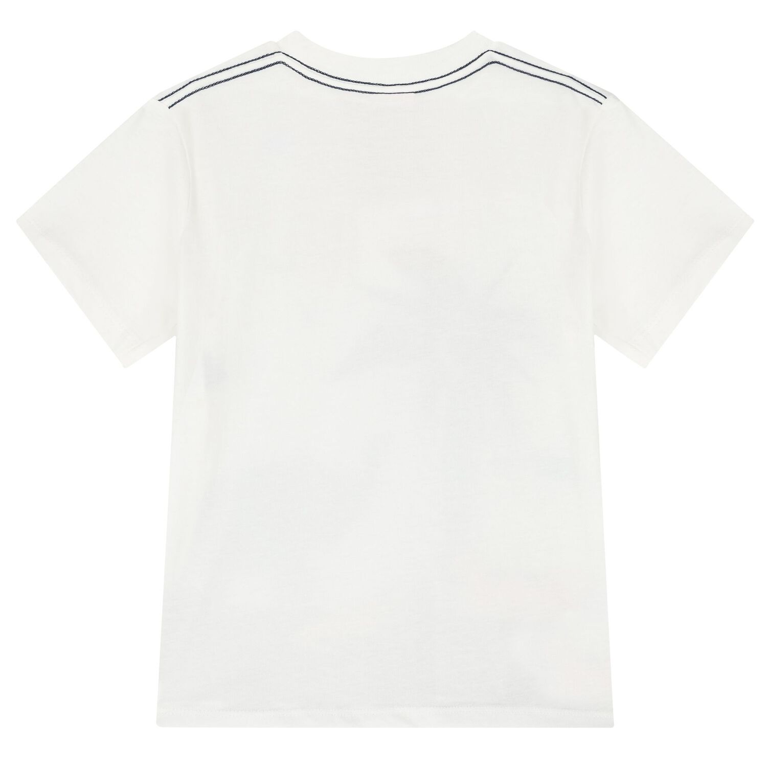 Boys White & Navy Blue Shorts Set, 1, hi-res