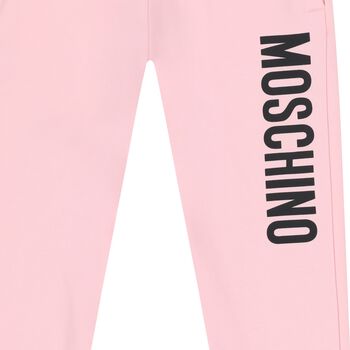 Girls Pink Logo Tracksuit