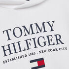 Boys White Logo Hooded Top, 3, hi-res