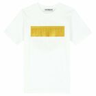 Boys White & Gold Cotton Top, 1, hi-res